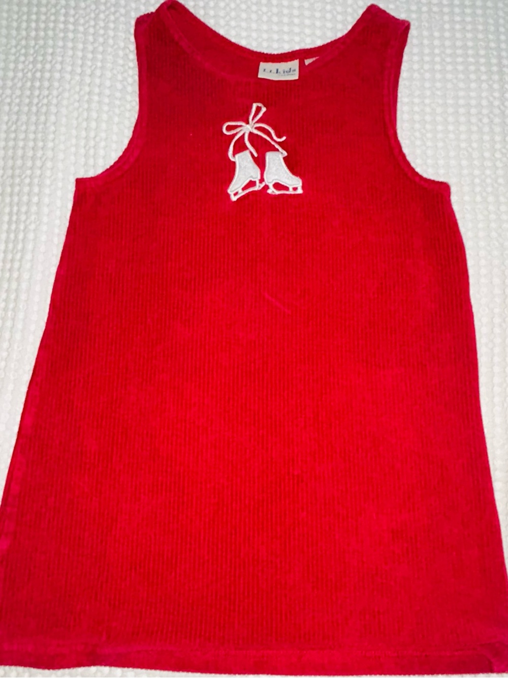 Vintage LL Kids by L.L. Bean Red Corduroy Tank Dress